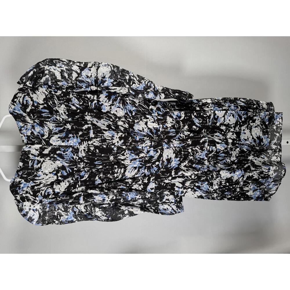 The Kooples Firework Silk Mini Dress Size 1 (US S) Blue Black Floral NWT - Picture 5 of 8